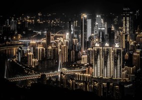 Fototapet - Orașul noaptea (152,5x104 cm), în 8 de alte dimensiuni noi