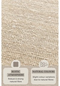 Covor crem din iută 160x230 cm Bouclé – Hanse Home