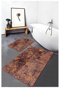 Covorașe de baie maro 2 buc. din catifea 60x100 cm – Mila Home