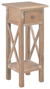 Masa laterala din lemn, maro, 27x27x65,5 cm, lemn