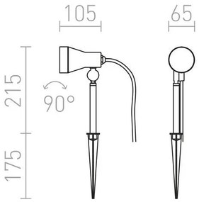 Corp de iluminat de exterior DIREZZA 1xGU10/35W/230V IP54 RED-Design Rendl-R10431