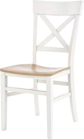 Scaun Tutti, stejar/alb, lemn de fag, 44X56X90 CM