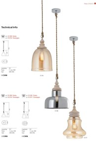 Redo 01-1399 - Lustră pe cablu KASHI 1xE27/42W/230V