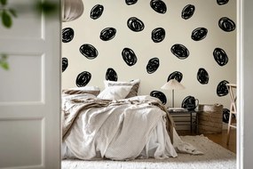 Tapet Doodle Dots, Black, Rebel Walls