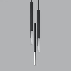 Lustră pe cablu MOSAIC 3xG9/12W/230V neagră/cromată