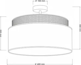Brilagi - Lustră aplicată PADOVA, 1 x E27, 60 W, 230 V, Ø 40 cm, crem