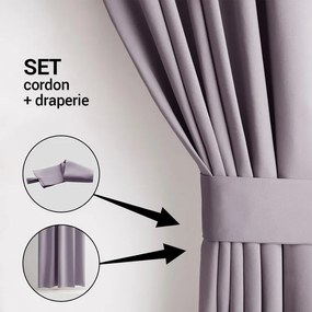 Draperie groasă blackout RESTILO roz 140 x 245 cm set 2 buc