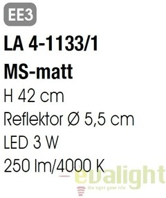 Veioza LED / Lampa birou design modern Mira LA 4-1133/1 Patina OR