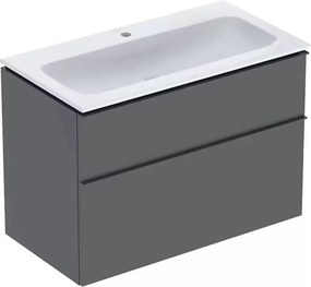 Set dulap baza suspendat Geberit iCon lava mat 2 sertare si lavoar 90 cm alb