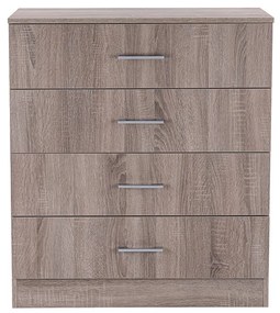 Comodă Miami cu 4 sertare 80x92 cm stejar York-stejar York