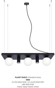 Lustra suspendata cu suport pentru plante PLANT SHELF