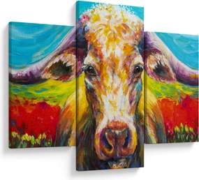 Tablou - Vacă pictată (90x60 cm)