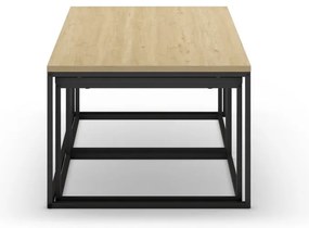 Măsuțe de cafea gri/în culoare naturală 3 buc. 60x110 cm Camelia – Marckeric