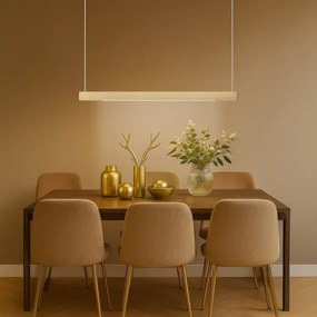 Lustră LED LINEA suspendată pe cablu, 36W, 230V, 3000/4000/5700K, CRI 90, auriu