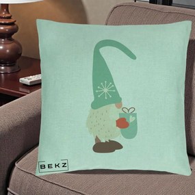 Perna Decorativa Gnom Nordic cu Cana Calda Menta, 40x40 cm, Verde Menta, Husa Detasabila, Perna Inclusa, BEKZ®