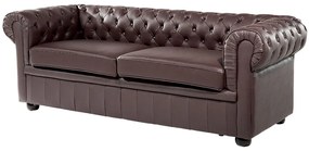 Canapea 3 locuri din piele Chichester (maro) . 1008701