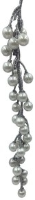 Ornament brad Crenguta curgatoare Pearl 25cm, Argintiu