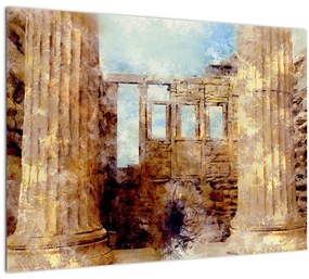 Tablou pe sticlă - Erechtheion, Atena, Grecia (70x50 cm)