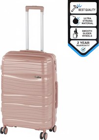 TraveLux Voyager valiză medie cu capac dur 68x45x25 cm aur roz