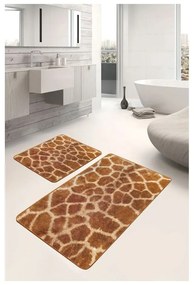 Covorașe de baie maro 2 buc. din catifea 60x100 cm – Mila Home