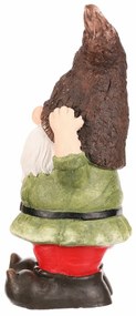 Decorațiuni de grădină Pitic cu haină verde, 19 x18 x 42 cm