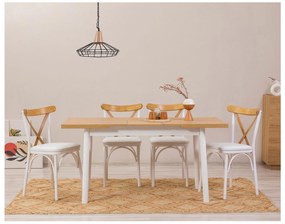 Set mobilier sufragerie Duvasa 25 (alb) (pentru 4 persoane). 1093810
