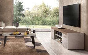 Comodă TV lemn masiv Narla 3 uși, 174 × 46 × 46 cm