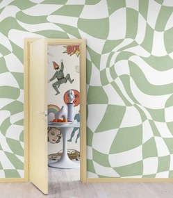 Fototapet, Psychedelic Chess, Green, Rebel Walls