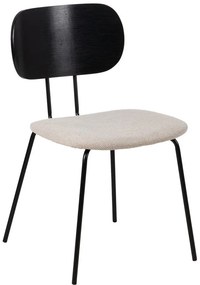 Scaune de dining albe/negre 4 buc. Cleo – Ixia