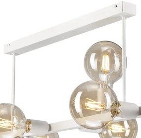 Lustră pe tijă ASTRID 8xE27/60W/230V alb