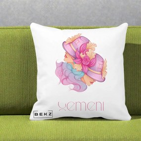 Perna Personalizata Zodie Gemeni, 40x40 cm, Alba Mata, Husa Detasabila, Perna Inclusa, BEKZ®