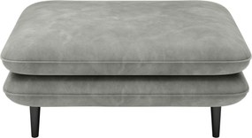 Taburet SOLANO, stofa catifelata gri - Riviera 91, Gama Premium, 108x7