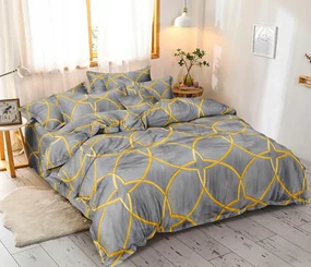 Lenjerie de pat din microfibra RYNETH gri Dimensiune lenjerie de pat: 70 x 80 cm | 140 x 200 cm