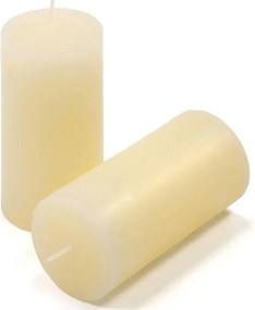 Set de lumânări rustice, 10 cm, Ø 5 cm, crem, 16 buc
