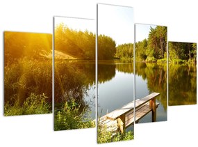 Tablou - Lac la munte (150x105 cm)