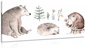 Tablou întâlnirea animaluțelor în pădure