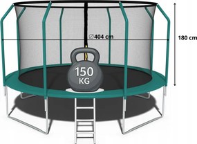 Trambulină de grădină Premium pentru copii cu plasă interioară 13FT - Ø 404 cm