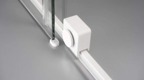 Paravan dus glisant 120x195cm, sticla securizata 6 mm, alb mat, Deante Prizma 1200x1950 mm, Alb mat