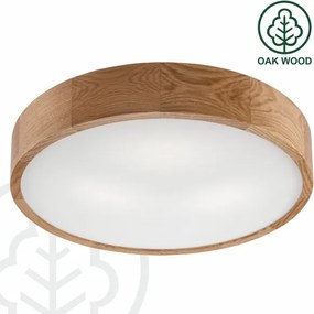Brilagi - Plafonieră LED RGBW dimabilă CARVALHO, 3xE27/15W/230V, Wi-Fi, stejar, Ø 47,5 cm