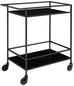 Cărucior de bar cu structură din oțel House Nordic Vita, negru