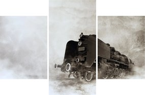 Tablou - Tren în ceață (90x60 cm)
