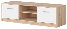 Masă TV Nepo Plus 28 (stejar sonoma + alb) . Promo -35%. 1098390