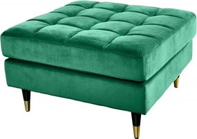 Taburete elegant Cozy Velvet 80cm, catifea verde smarald
