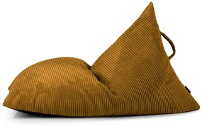 Fotoliu puf pentru copii galben muștar cu tapițerie din catifea reiată Razzy – SLOWDOWN
