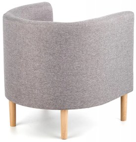 Fotoliu Clubby stofa gri/natur H64 cm