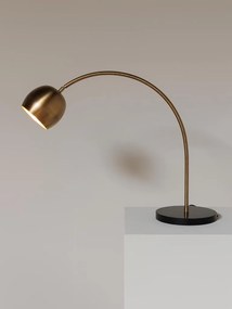 Lampa de masa, auriu, din metal, Decalee