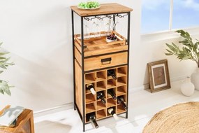 Masuta cu spatiu depozitare sticla si pahare design industrial Seven Seas 120cm