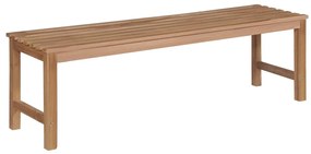 Banca de gradina, cu perna alb crem, 150 cm, lemn masiv de tec Alb, 150 cm, 1