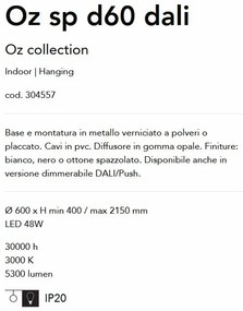 Lustra LED suspendata design modern circular Oz sp d60 dali neagra