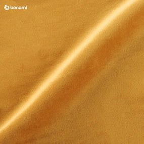 Canapea cu tapițerie din catifea Kooko Home Lento, 198 cm, galben